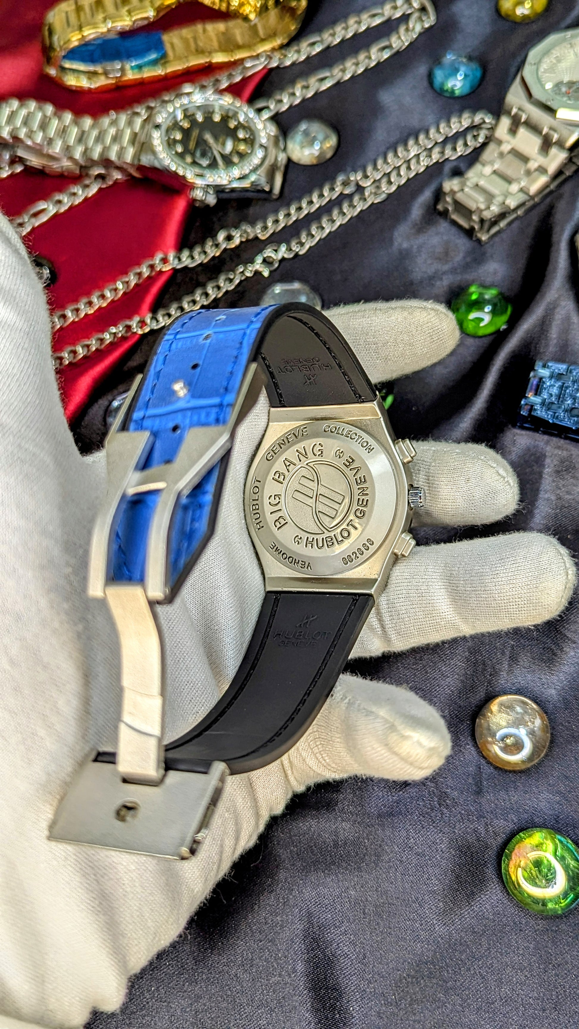 Hublot CF Leather Blue - Umdaah Collection