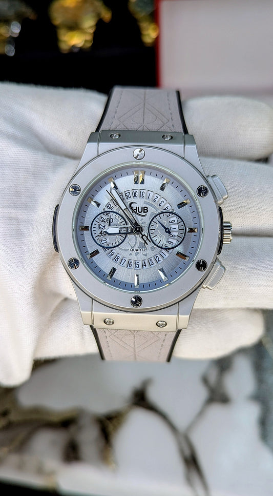 Hublot CF Leather White - Umdaah Collection